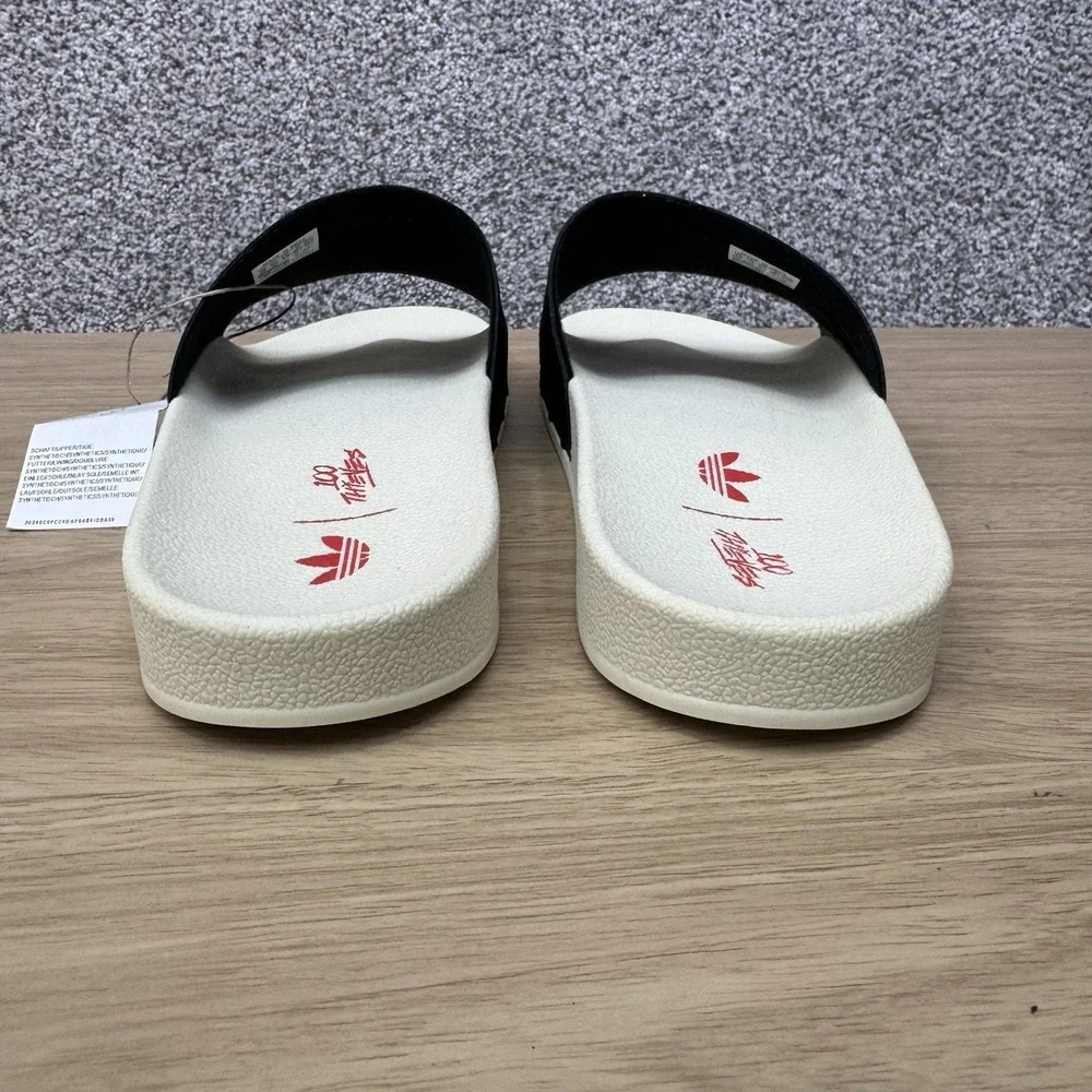 100 Thieves X Adidas‎ Adilette Slides Men's Size 12 Sandals Black Red JR9125 NEW